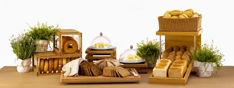 Ansicht von Buffetzubehörteilen für Brot und Süßgebäck